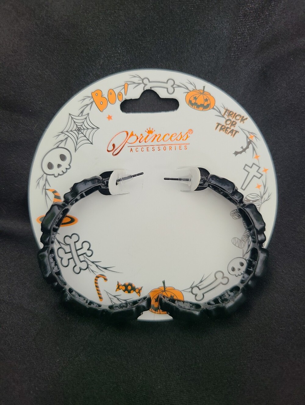 Black Skull Hoops, Skull Hoops, Halloween Earrings, Goth Jewelry, Gothic